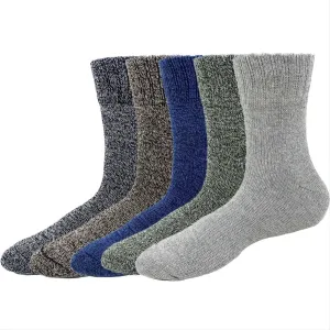 5pairs Men's Cotton Thick Socks For Hiking Or Outdoor Sports
