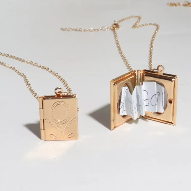Alice - Dark Academia Book Locket with Pictures