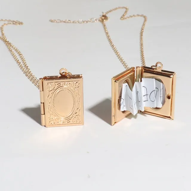 Alice - Dark Academia Book Locket with Pictures