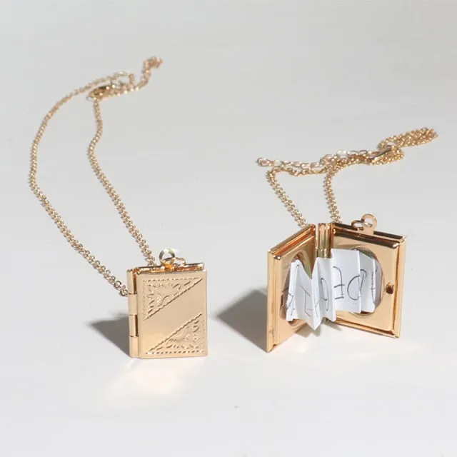 Alice - Dark Academia Book Locket with Pictures