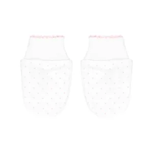 Basic Dots Mittens White/Pink