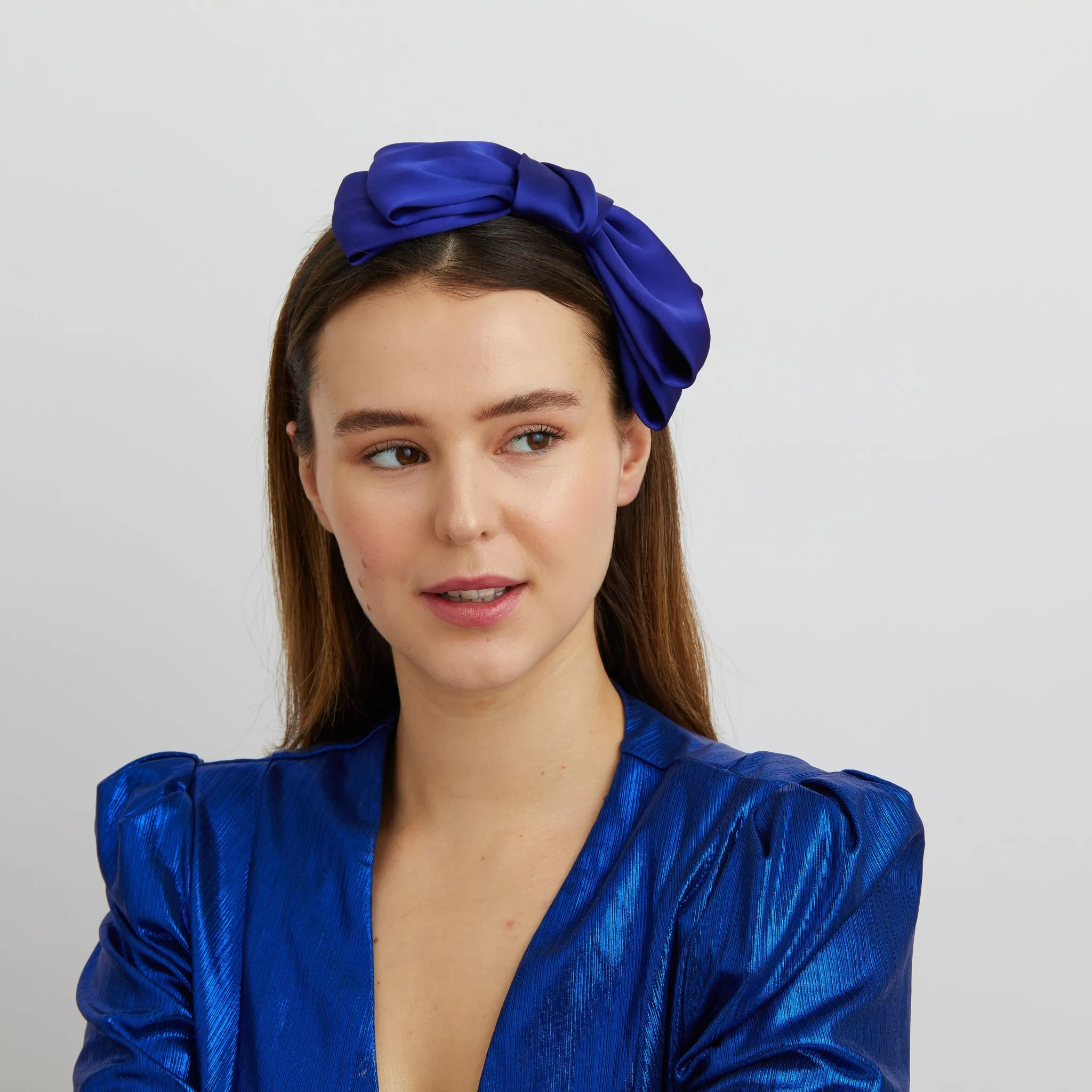 Blue Fascinator Bow Headband