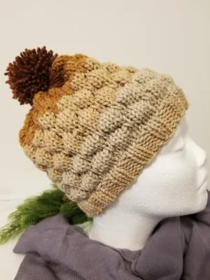 Bubble Beanie - color: Taupe Ombre, size: adult