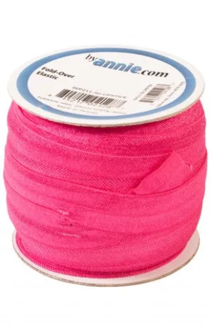 by Annie Fold-Over Elastic in Lipstick