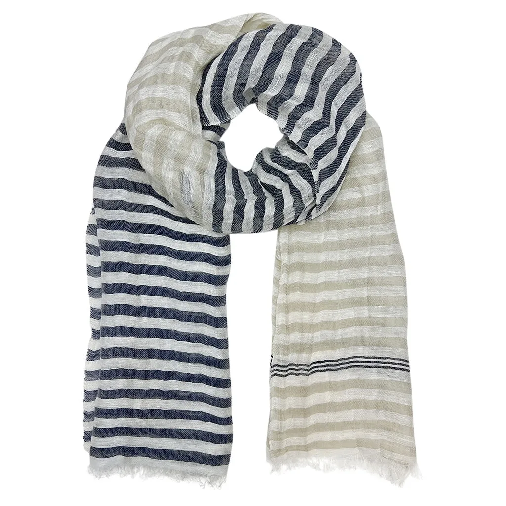 Cabana Linen Blend Wrap Scarf by SLATE   SALT