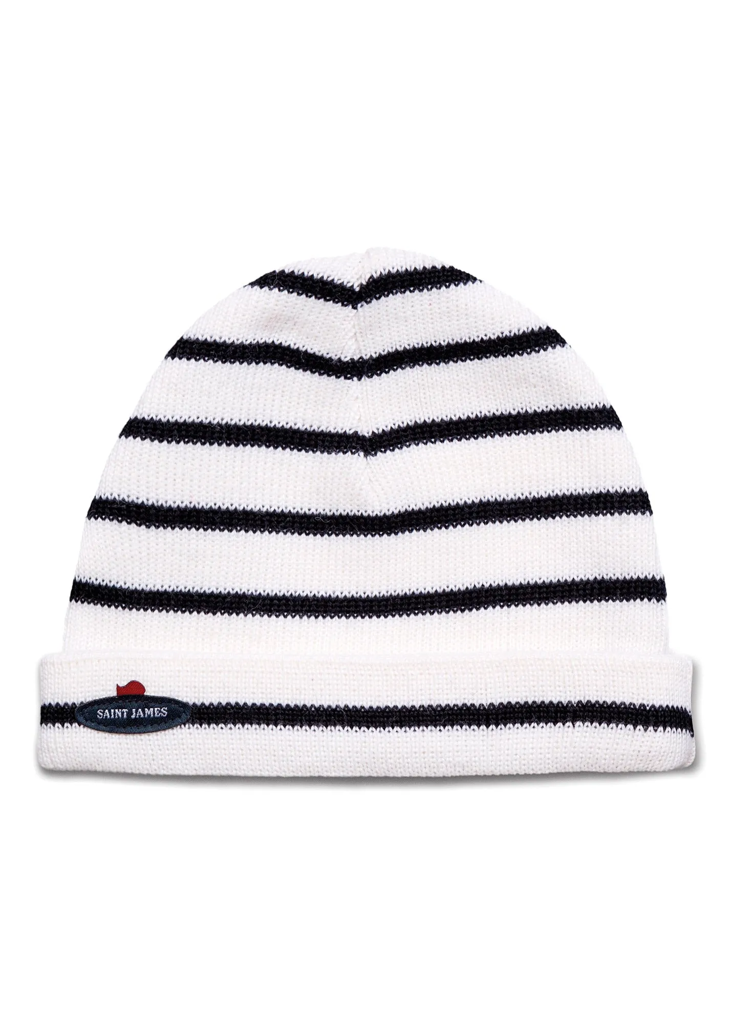 Cartier sailor hat for babies - striped, in soft wool (ECUME/NAVY)