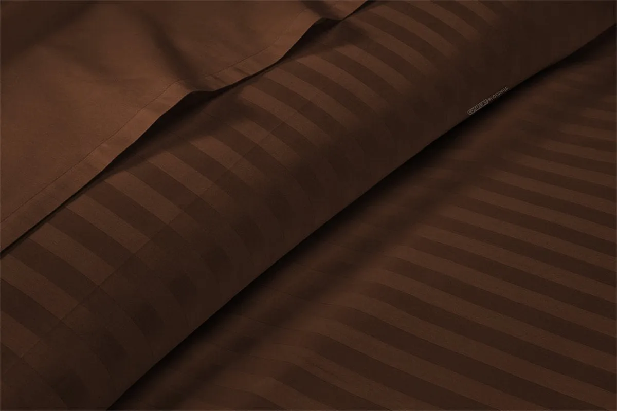 Chocolate Stripe pillow covers