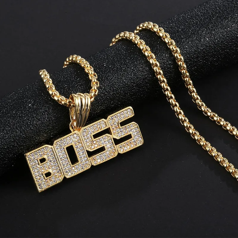 Cool Hiphop English Letter Necklace for men gold Chain Smalll Necklace Pendant on neck Necklace Jewelry