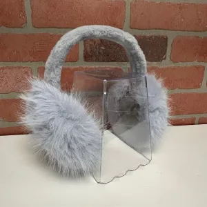 Earmuffs - Grey Blue Fuzzy