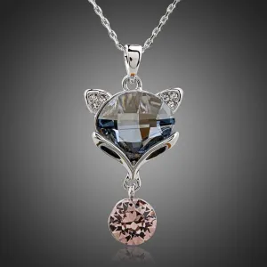 Fox Crystal Pendant Necklace KPN0120