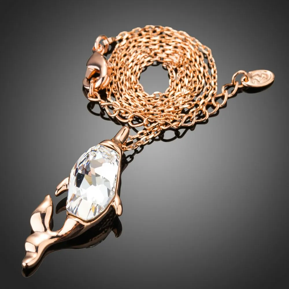 Golden Fish Shape Chain Necklace KPN0213