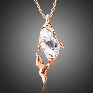 Golden Fish Shape Chain Necklace KPN0213