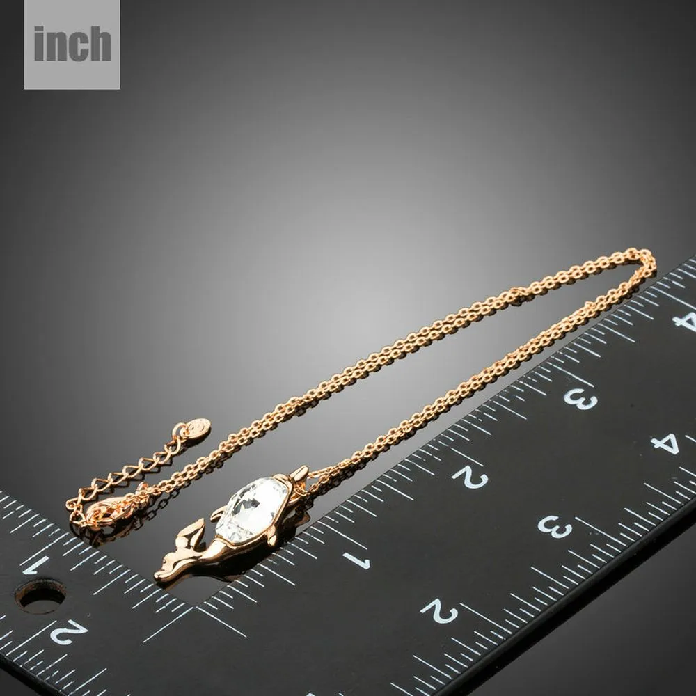 Golden Fish Shape Chain Necklace KPN0213