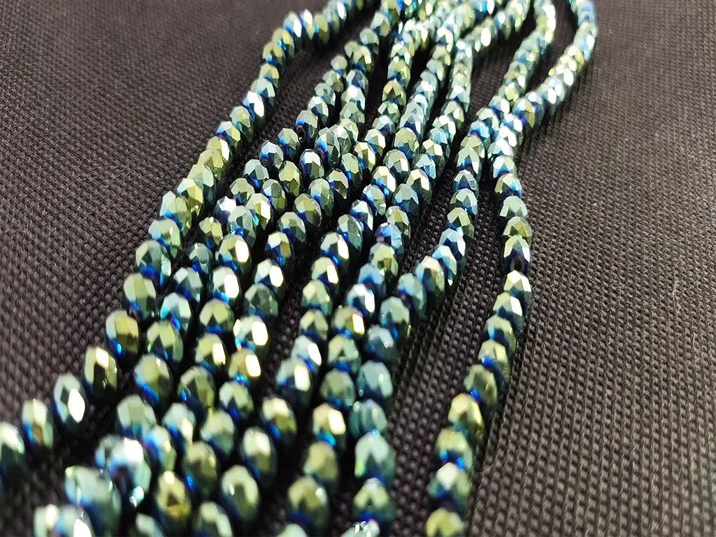 Green Tyre Crystal Beads (Wholesale)
