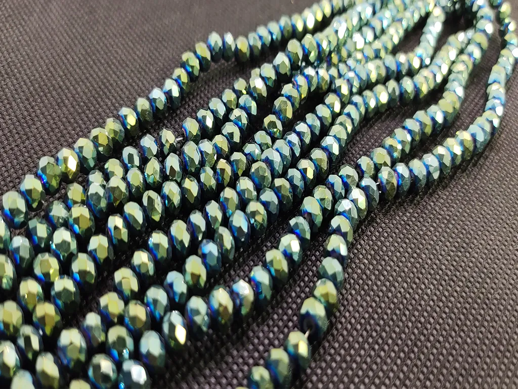Green Tyre Crystal Beads (Wholesale)