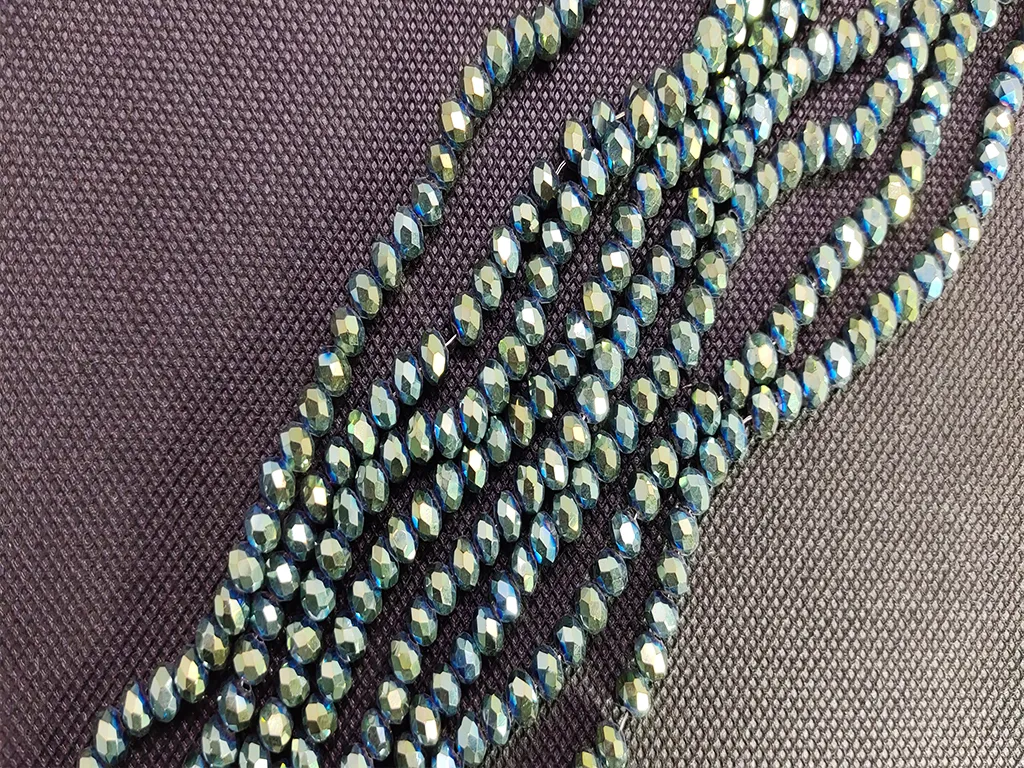Green Tyre Crystal Beads (Wholesale)