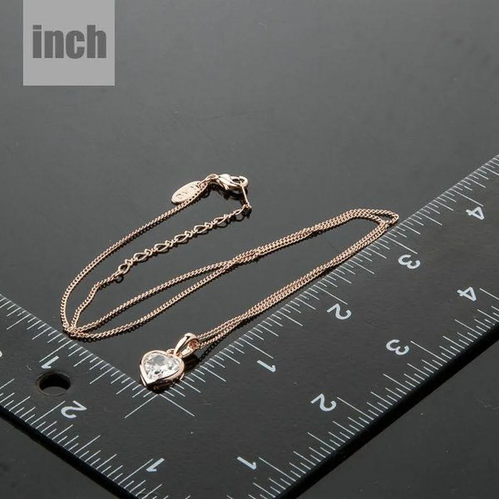Heart Crystal Pendant Necklace KPN0091