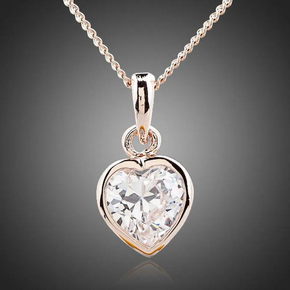 Heart Crystal Pendant Necklace KPN0091