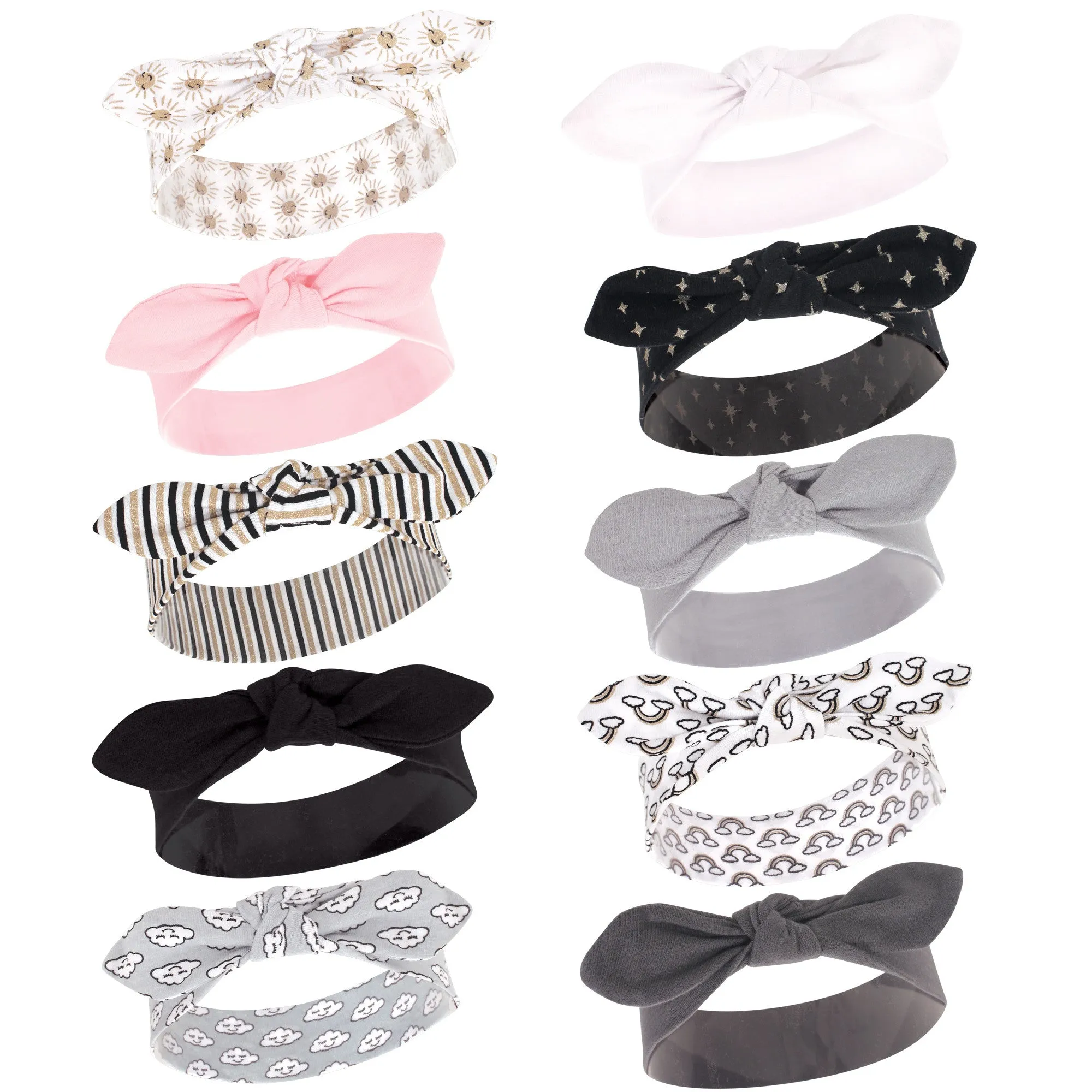 Hudson Baby Cotton and Synthetic Headbands, Sunshine