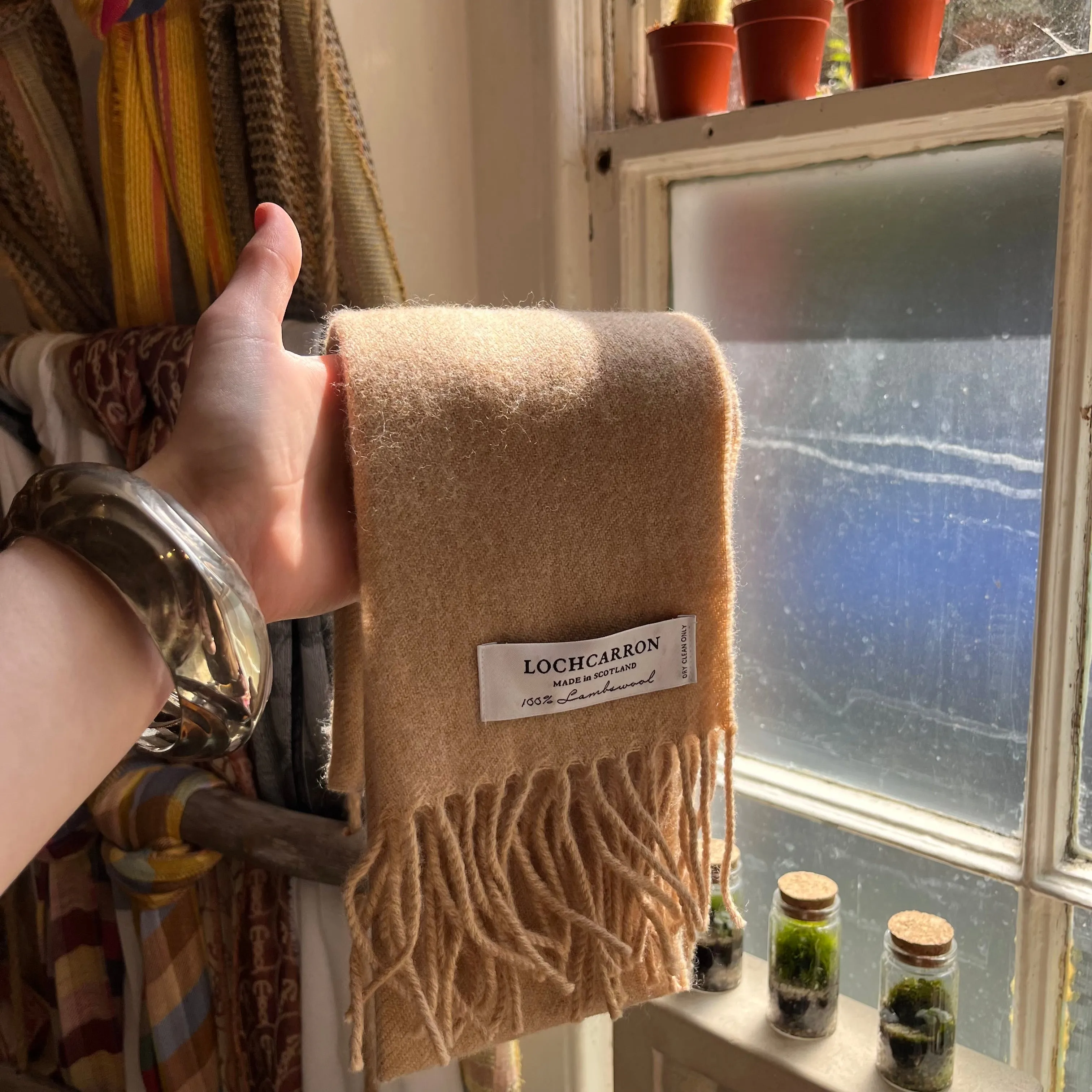 Lochcarron - Bowhill Lambswool Scarf - Malt Beige