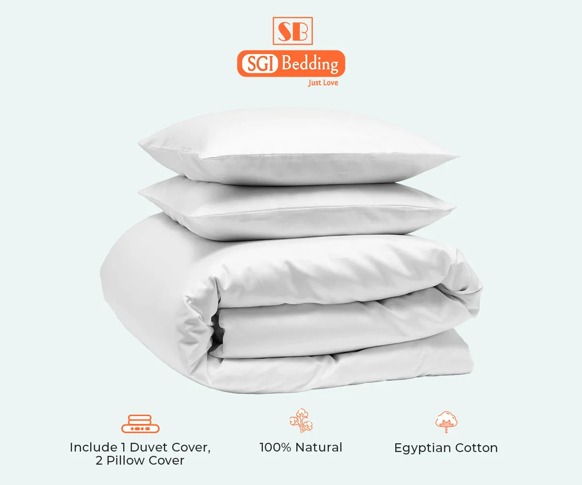Luxury Taupe Stripe Duvet Cover Set