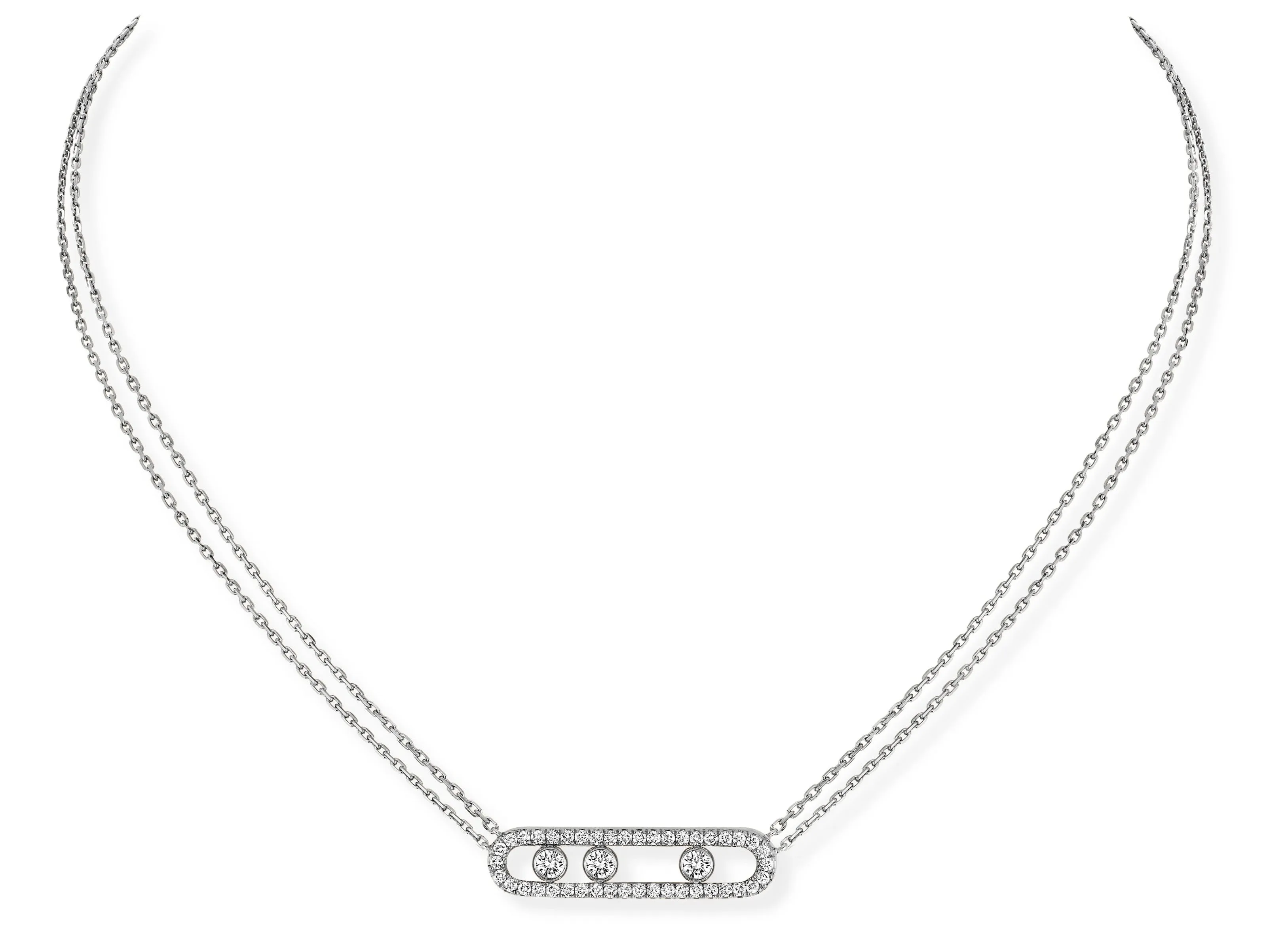 Messika 18K White Gold Move Classic Diamond Necklace
