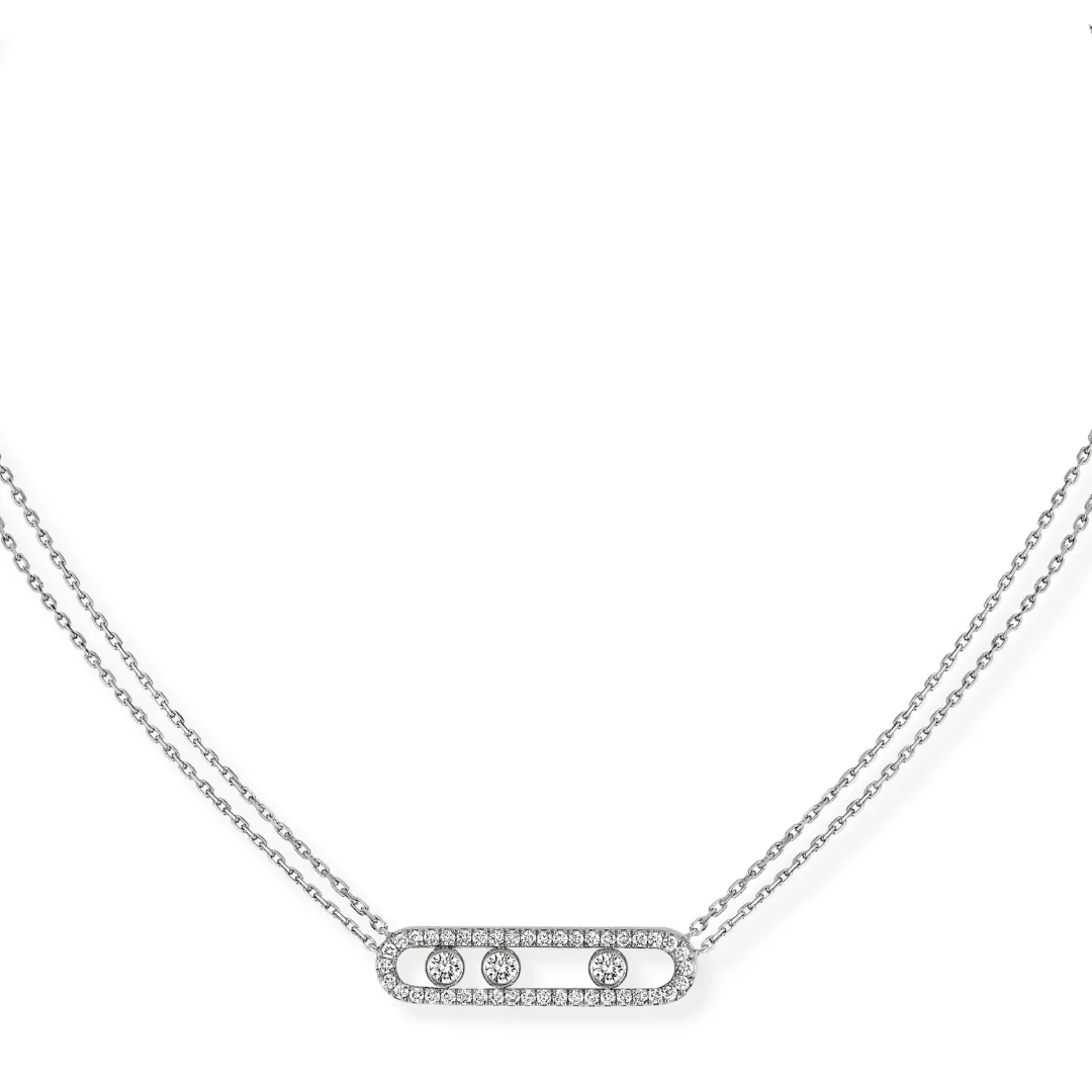 Messika 18K White Gold Move Classic Diamond Necklace