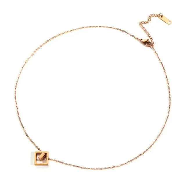 Necklaces Charm Jewelry Multilayer Geometric Patterns #19021B
