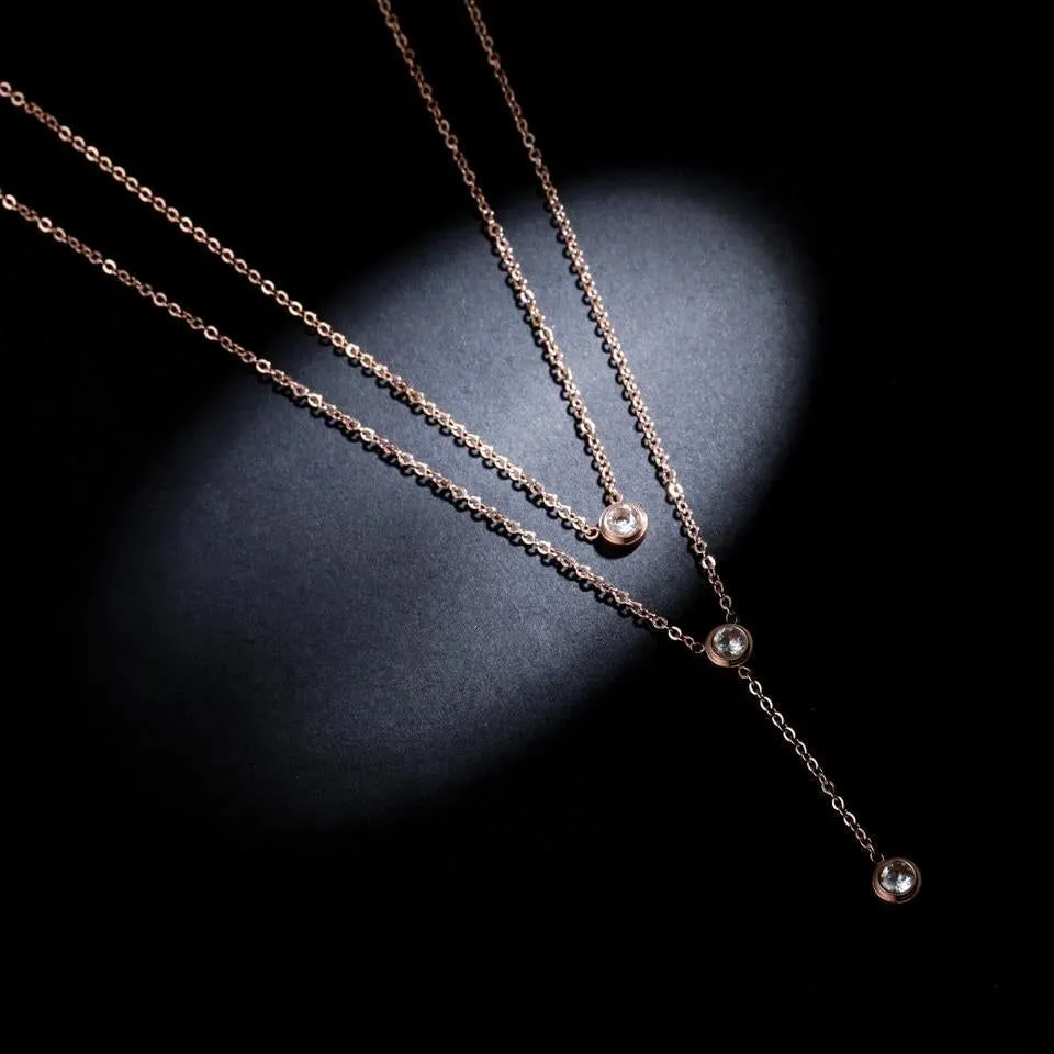 Necklaces Charm Jewelry Multilayer Geometric Patterns #19021B
