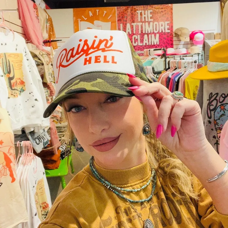 Online Exclusive | Raisin Hell Foam Trucker Cap in Camo and White