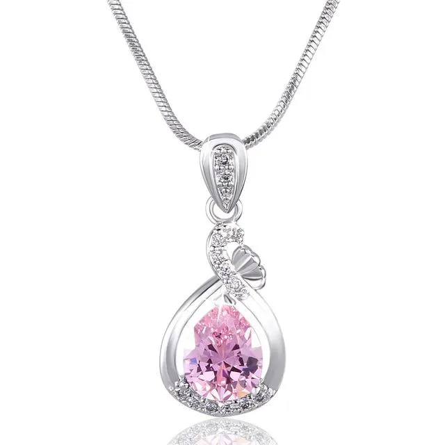 Oval Shaped Water Drop Necklace