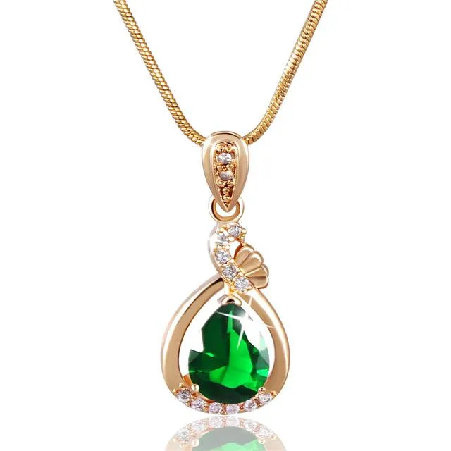 Oval Shaped Water Drop Necklace
