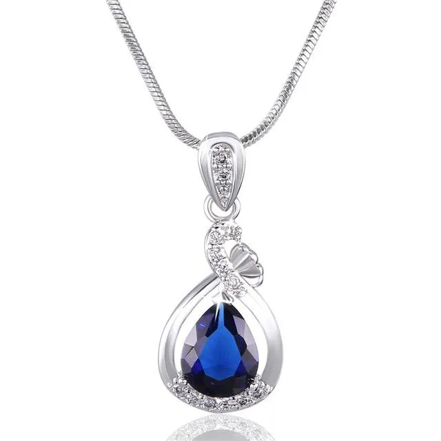 Oval Shaped Water Drop Necklace