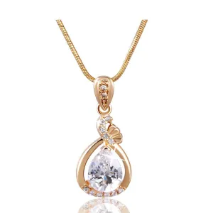 Oval Shaped Water Drop Necklace