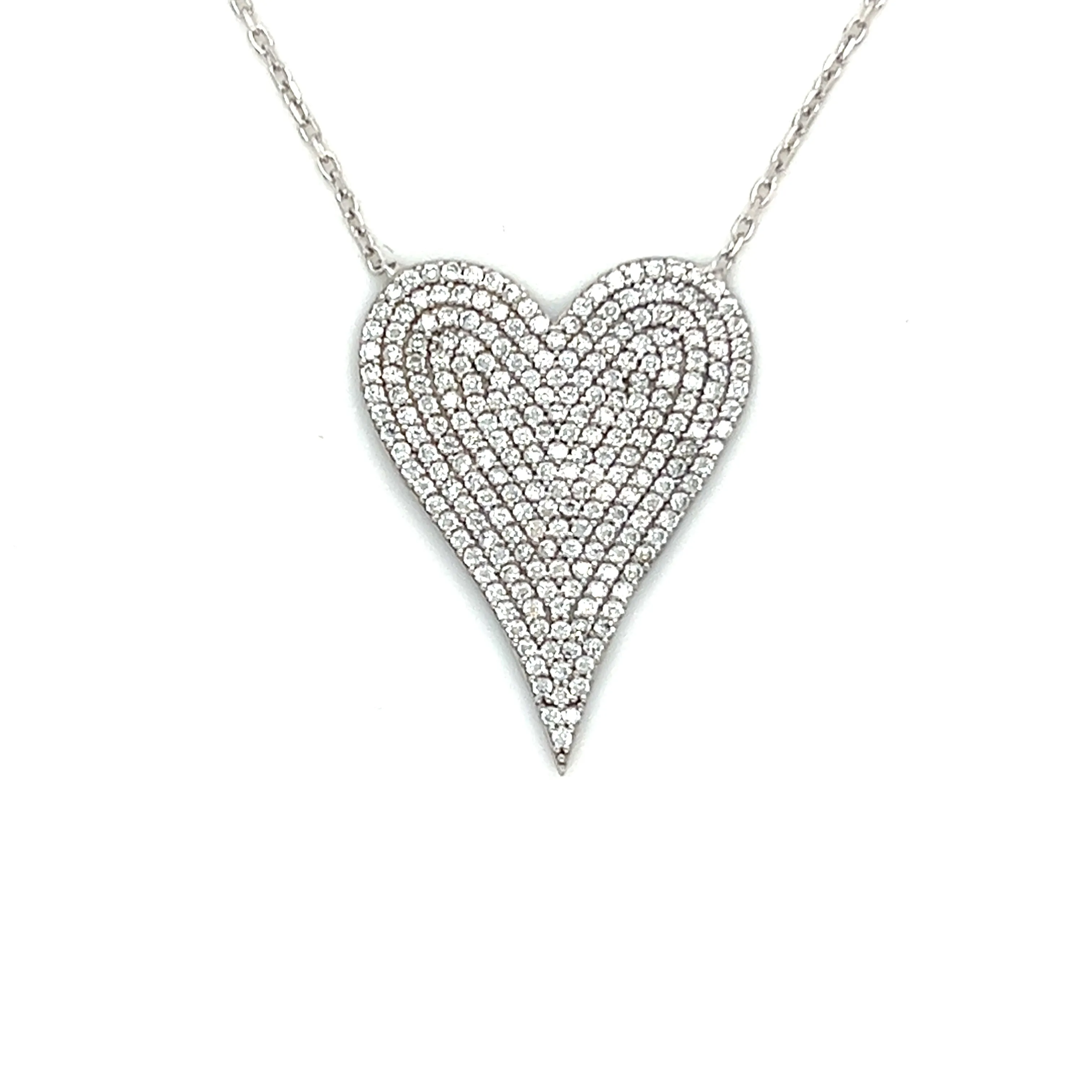 Pave Heart Necklace