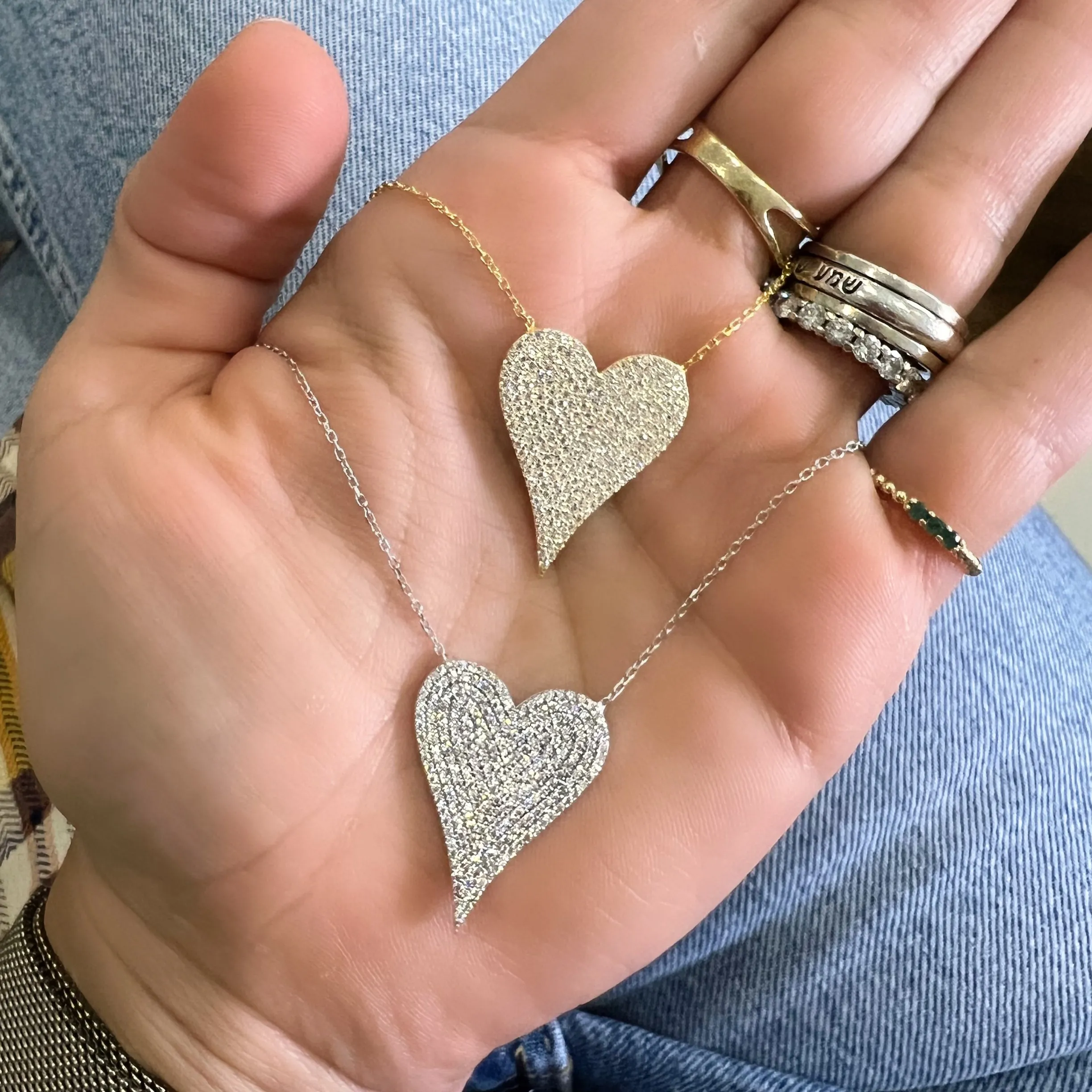 Pave Heart Necklace