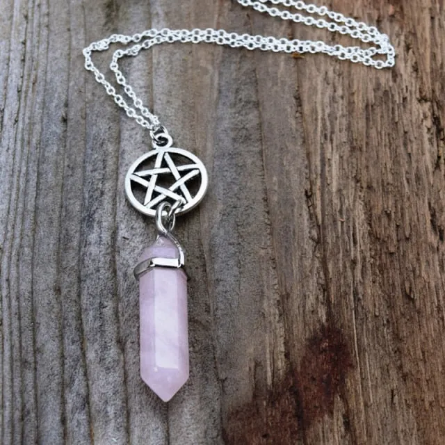 Pentagram And Crystal Necklaces