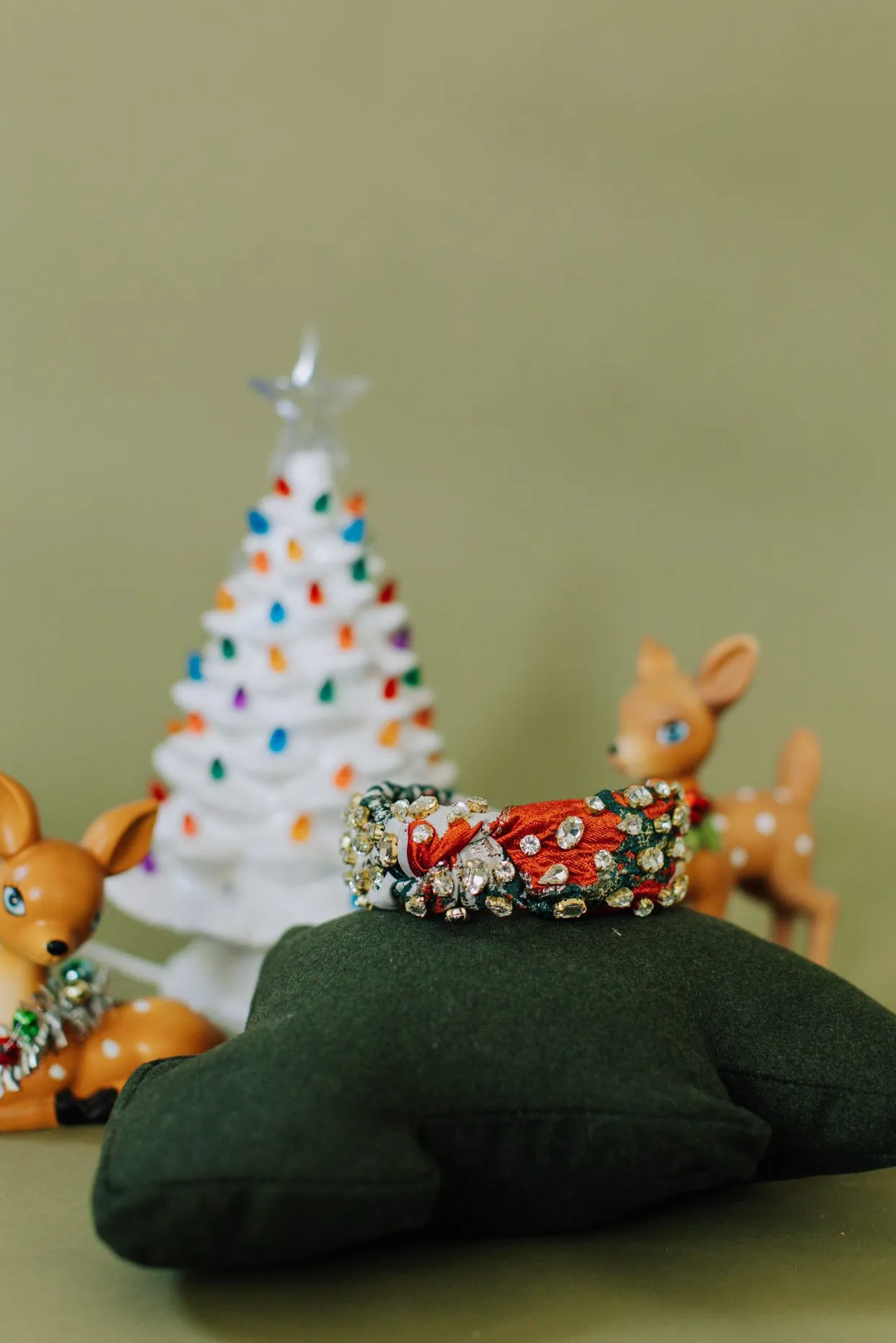 Poinsettia Christmas Bling Headband