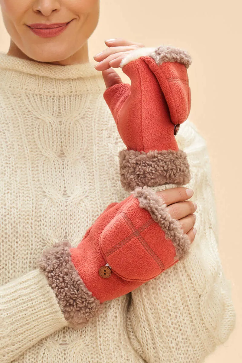Powder Design Anna Mittens - Coral
