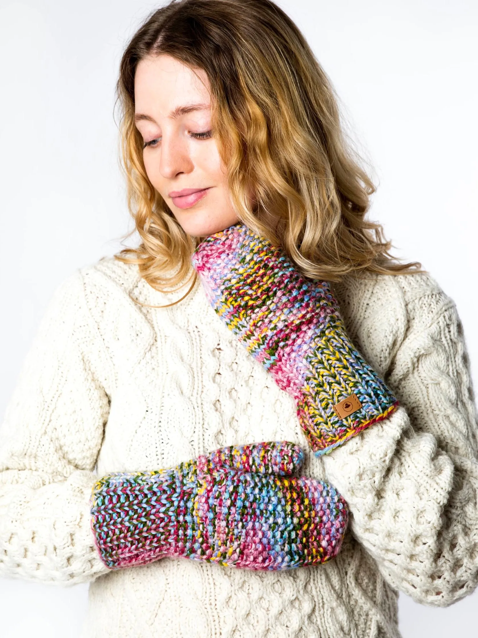Strickfäustlinge Jap bunt