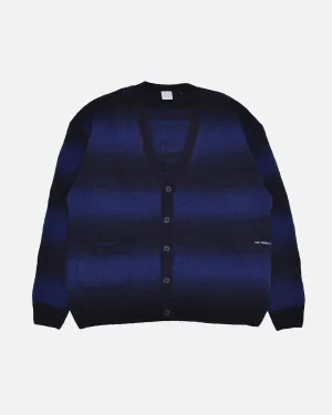 Striped Knitted Cardigan - Sodalite Blue / Black