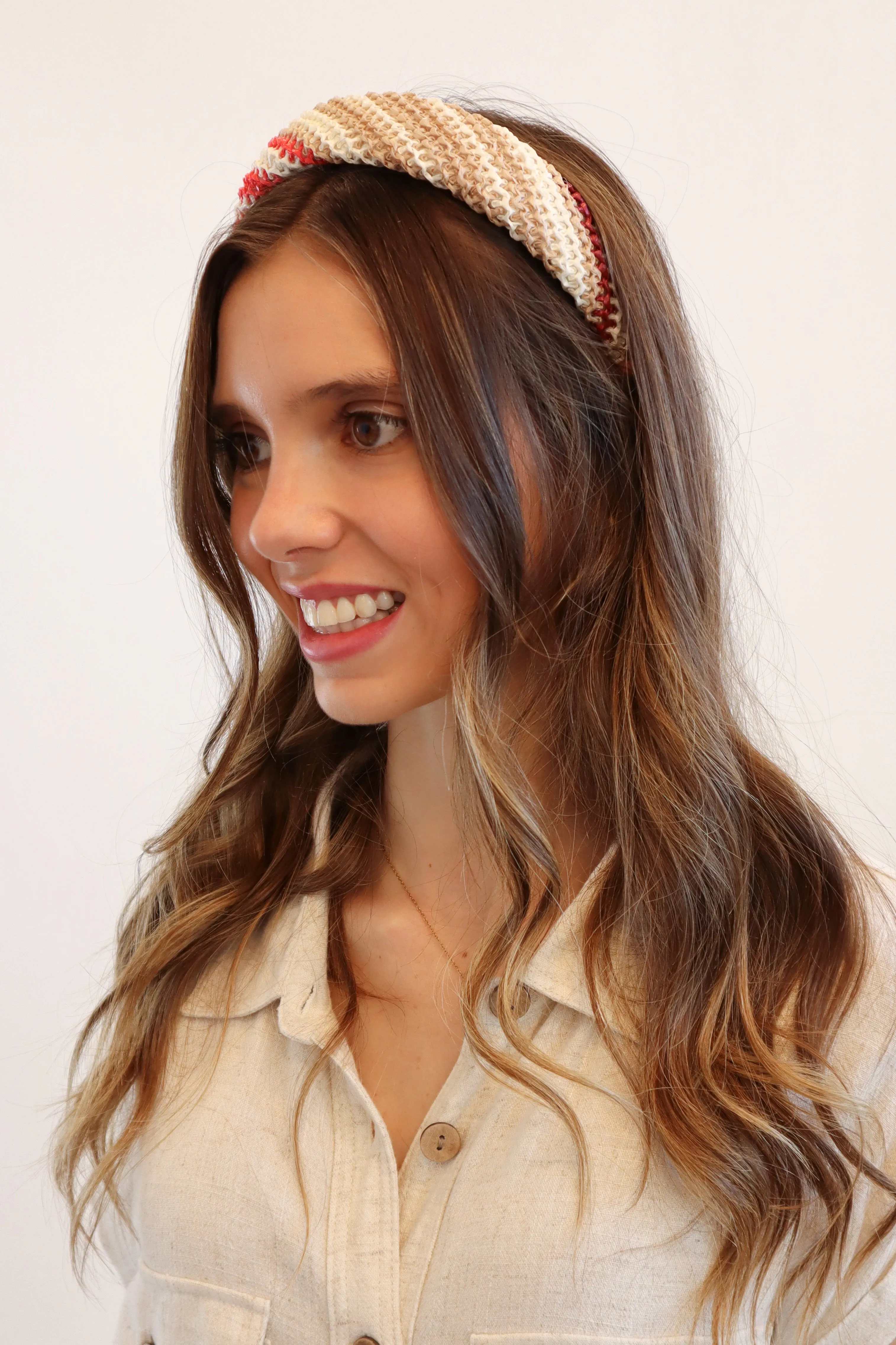 Striped Rattan Headband