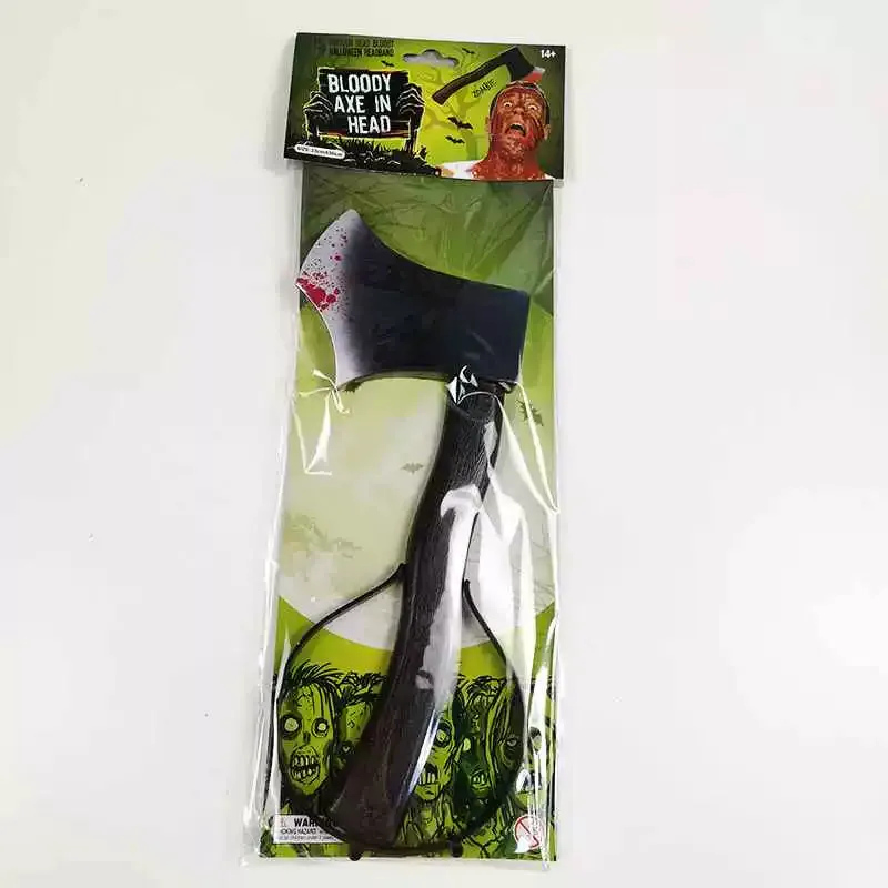 Tricky Halloween Headbands with Simulated Weapons