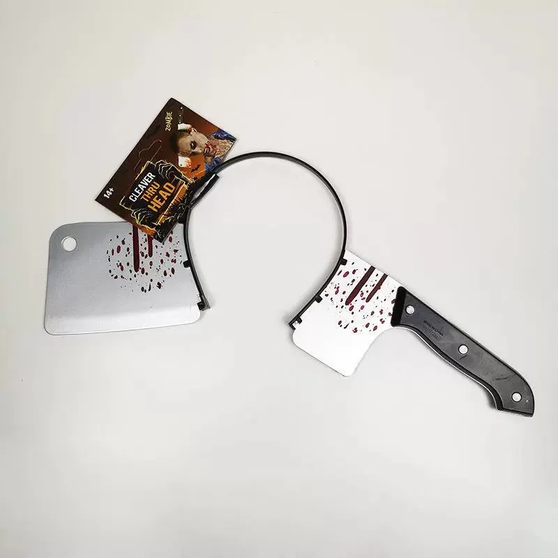 Tricky Halloween Headbands with Simulated Weapons