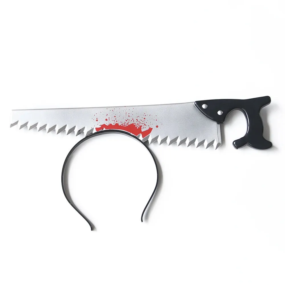 Tricky Halloween Headbands with Simulated Weapons