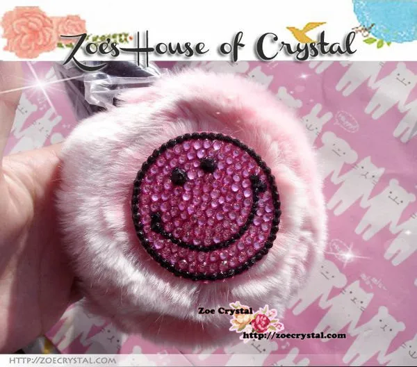 WINTER Bling and Sparkly Rabbit Fur EARMUFFS With Crystal Panda or Smiley