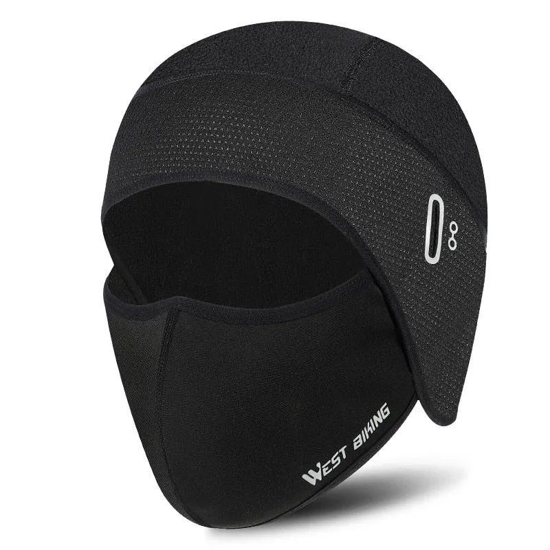Winter Cycling Cap LED Skull Cap Running Fishing Camping USB Rechargeable Sport Hat With Headlight Glasses Holes