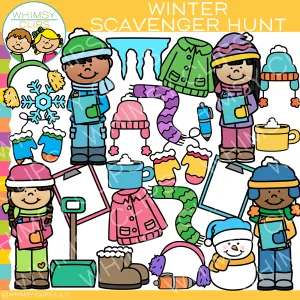 Winter Scavenger Hunt Clip Art