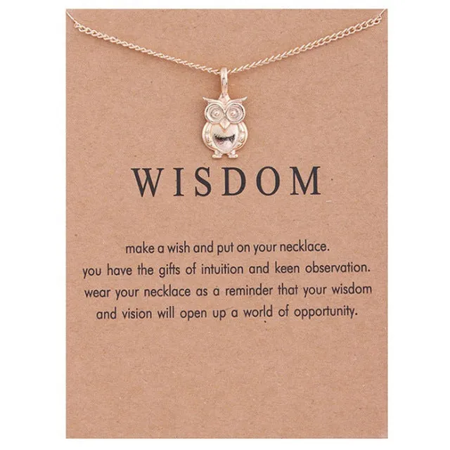 Women Sweater Chain Necklace Owl Design