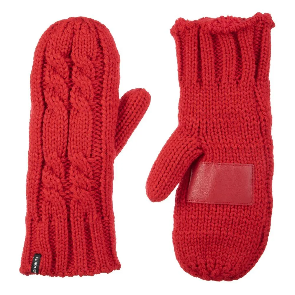 Women’s Chunky Cable Knit Mittens